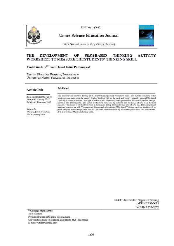 (PDF) Unnes Science Education Journal THE DEVELOPMENT OF PEKA-BASED ...