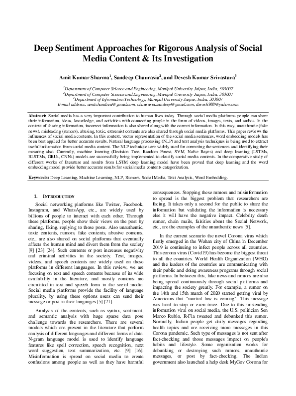 (PDF) Deep Sentiment Approaches for Rigorous Analysis of Social Media ...