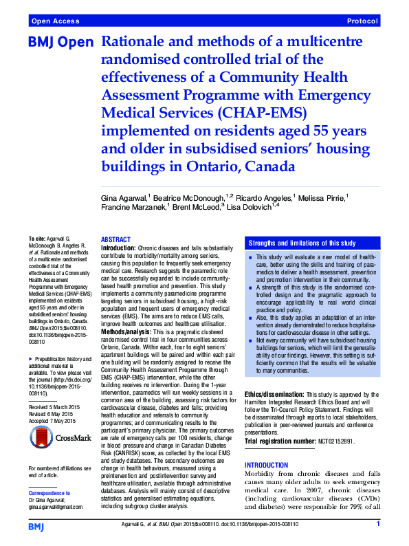 (PDF) Rationale and methods of a multicentre randomised controlled ...
