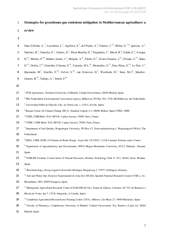 (PDF) Strategies for greenhouse gas emissions mitigation in ...