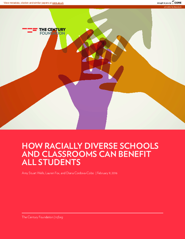 (PDF) How Racially Diverse Schools and Classrooms Can Benefit All Students