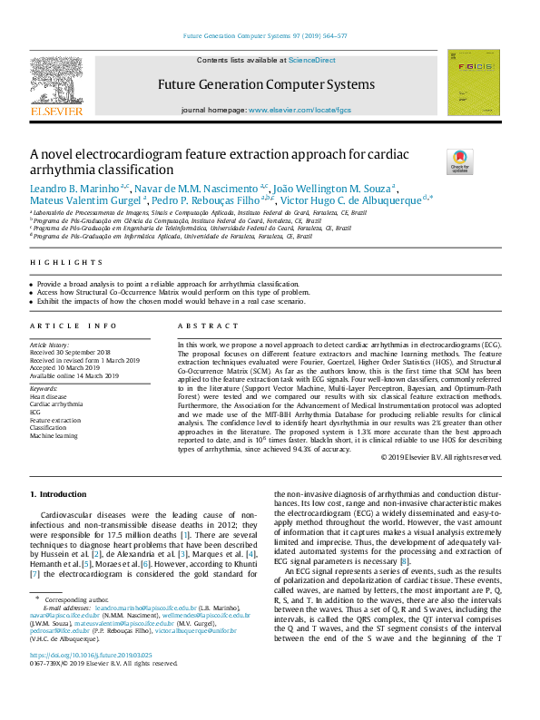 (PDF) A novel electrocardiogram feature extraction approach for cardiac ...