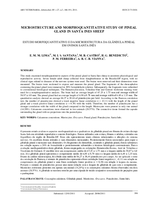 (PDF) Microstructure and Morphoquantitative Study of Pineal Gland in ...