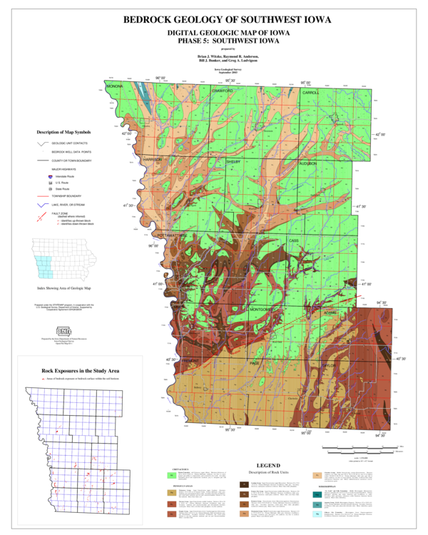 (PDF) DIGITAL GEOLOGIC MAP OF IOWA PHASE 5 SOUTHWEST IOWA BEDROCK GEOLOGY OF SOUTHWEST IOWA