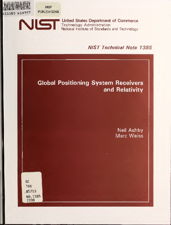 (PDF) Global position system receivers and relativity