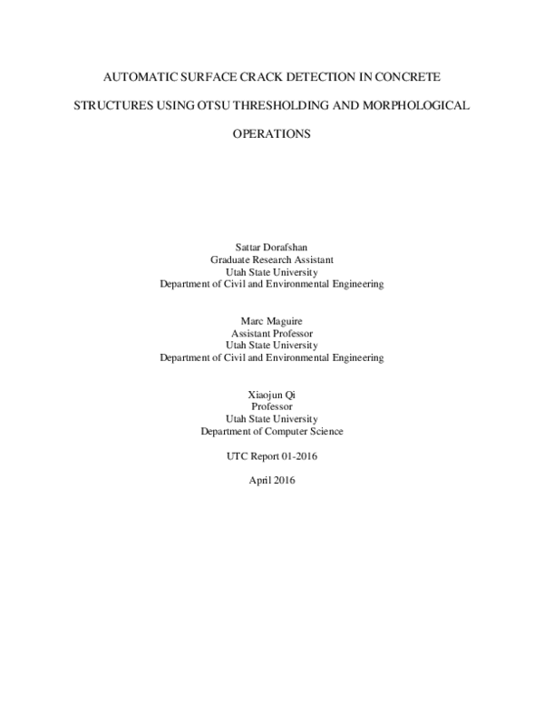 (PDF) Automatic Surface Crack Detection in Concrete Structures Using ...
