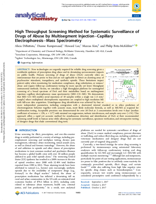(PDF) High Throughput Screening Method for Systematic Surveillance of ...
