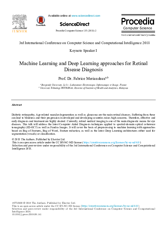 (PDF) Machine Learning and Deep Learning approaches for Retinal Disease ...