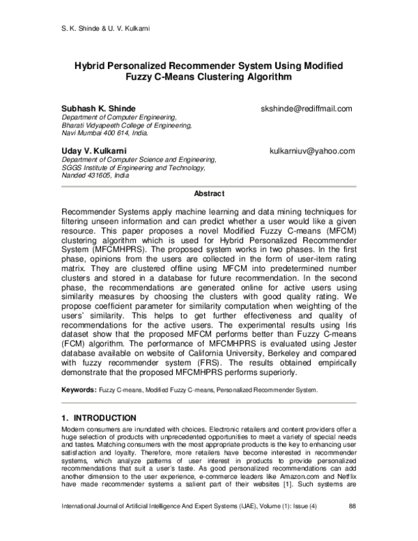 (PDF) Hybrid personalized recommender system using centering-bunching ...