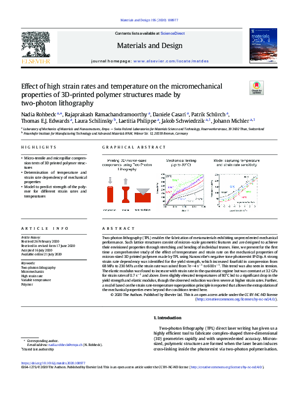 (PDF) Effect of high strain rates and temperature on the ...