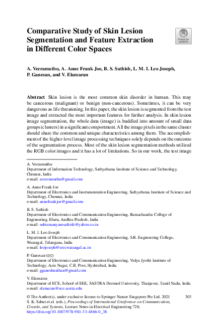 (PDF) Comparative Study of Skin Lesion Segmentation and Feature ...