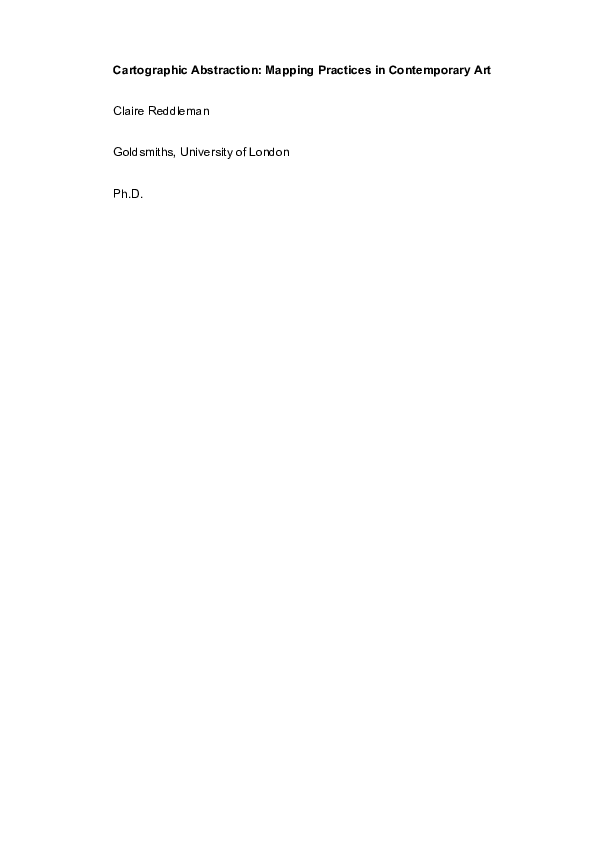 (PDF) Cartographic abstraction : mapping practices in contemporary art ...