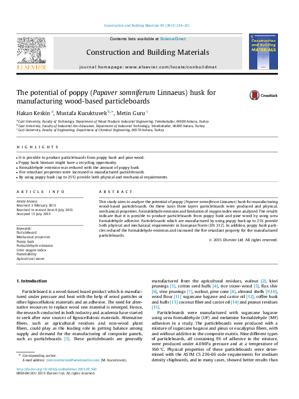 (PDF) The potential of poppy (Papaver somniferum Linnaeus) husk for ...