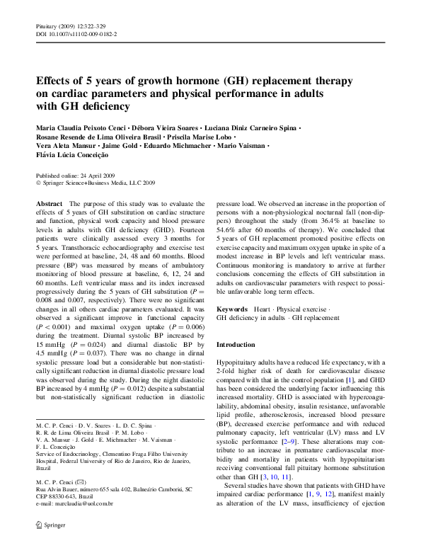 (PDF) Effects of 5 years of growth hormone (GH) replacement therapy on ...