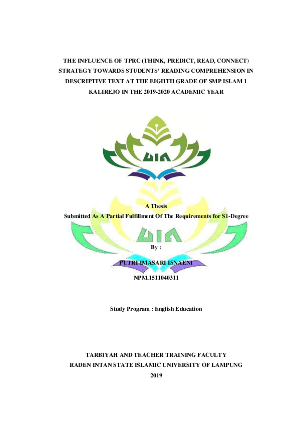 (PDF) The Influence of TPRC (Think, Predict, Read, Connect) Strategy ...