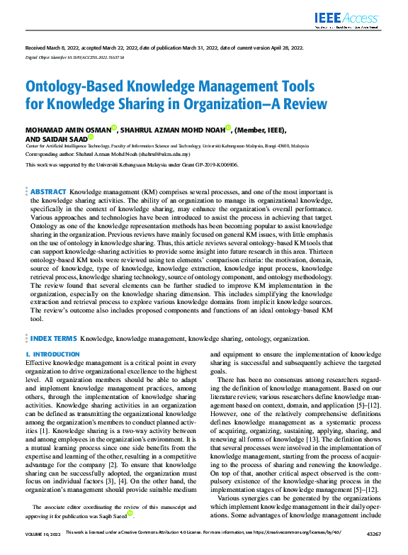 (PDF) Ontology-Based Knowledge Management Tools for Knowledge Sharing ...