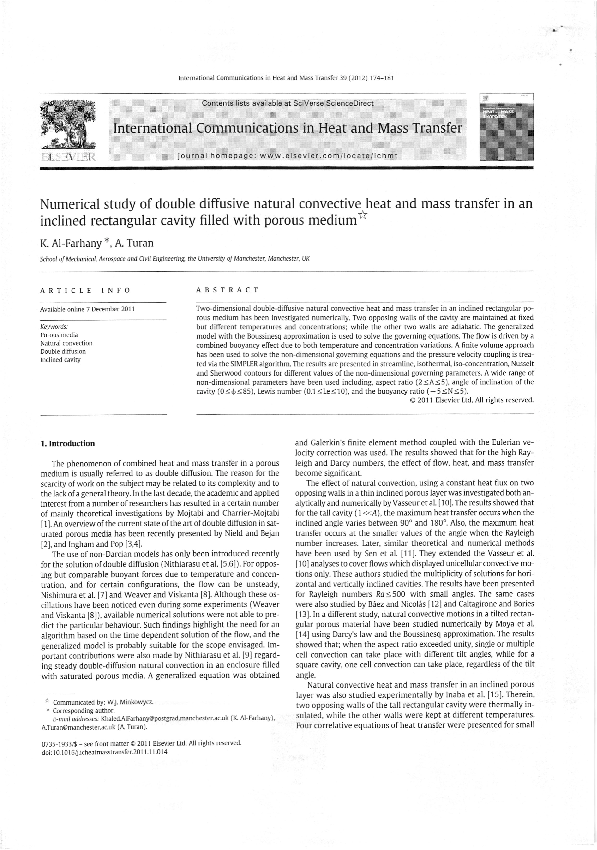 (PDF) Numerical study of double diffusive natural convective heat and ...