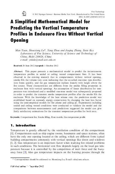 (PDF) A Simplified Mathematical Model for Predicting the Vertical ...