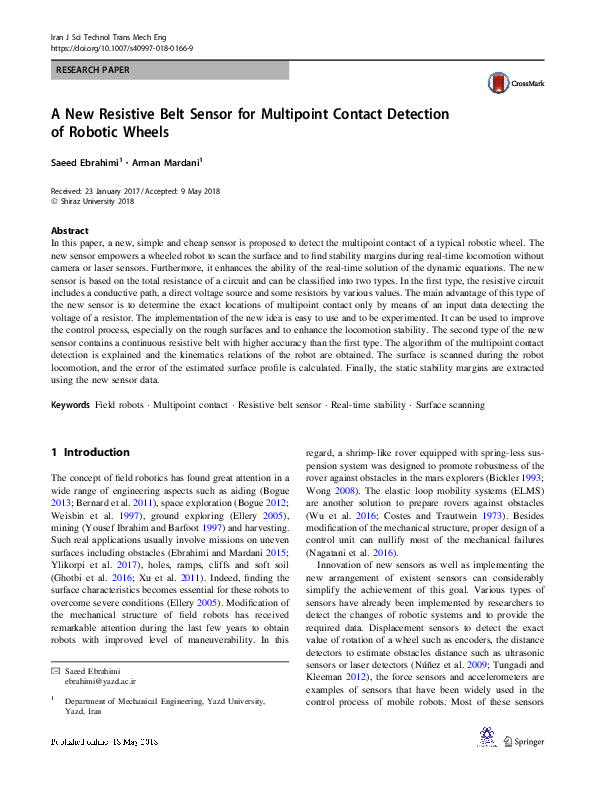 (PDF) A New Resistive Belt Sensor for Multipoint Contact Detection of ...