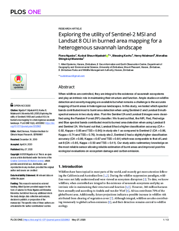 (PDF) Exploring the utility of Sentinel-2 MSI and Landsat 8 OLI in ...