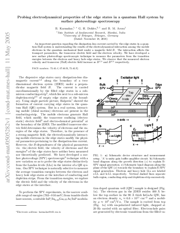 (PDF) Probing electrodynamical properties of the edge states in a ...