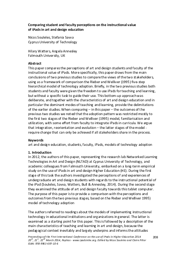 (PDF) Comparing student and faculty perceptions on the instructional ...