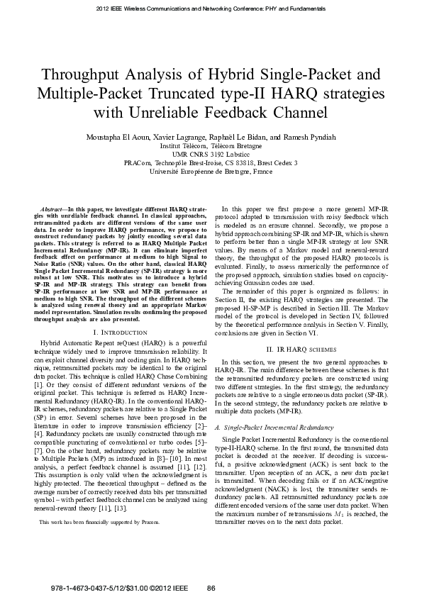 (PDF) Throughput analysis of hybrid single-packet and multiple-packet ...