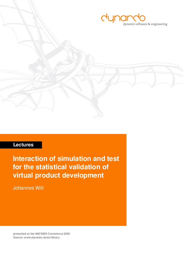 (PDF) Interaction of simulation and test for the statistical validation ...