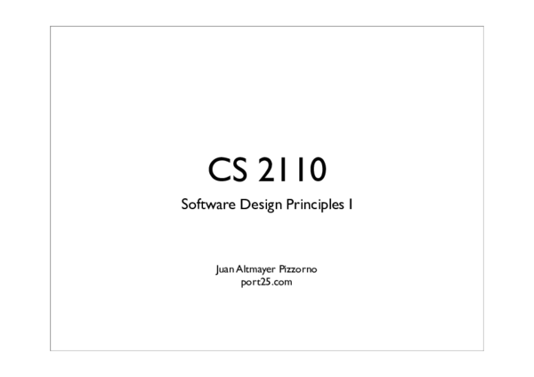 (PDF) Software Design Principles
