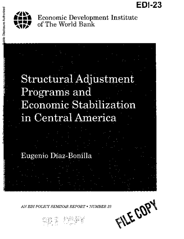 (PDF) Structural adjustment programs and economic stabilization in ...