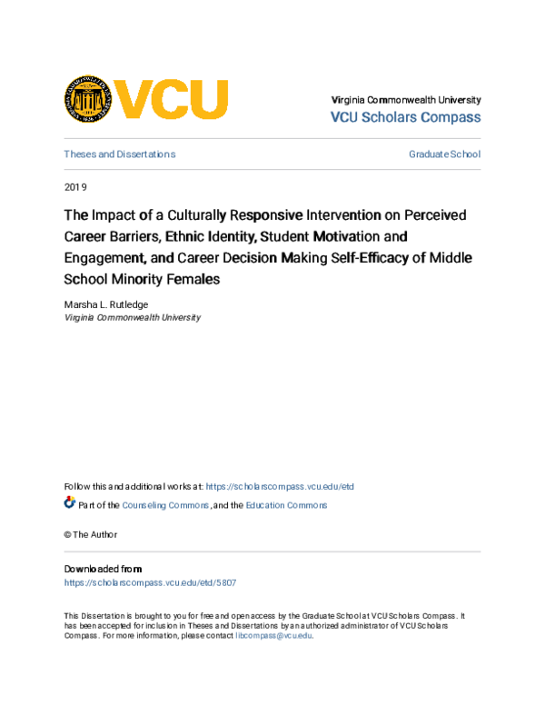 (PDF) The Impact of a Culturally Responsive Intervention on Perceived ...