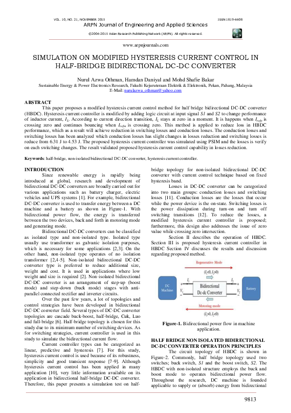 (PDF) Simulation on modified hysteresis current control in half-bridge ...