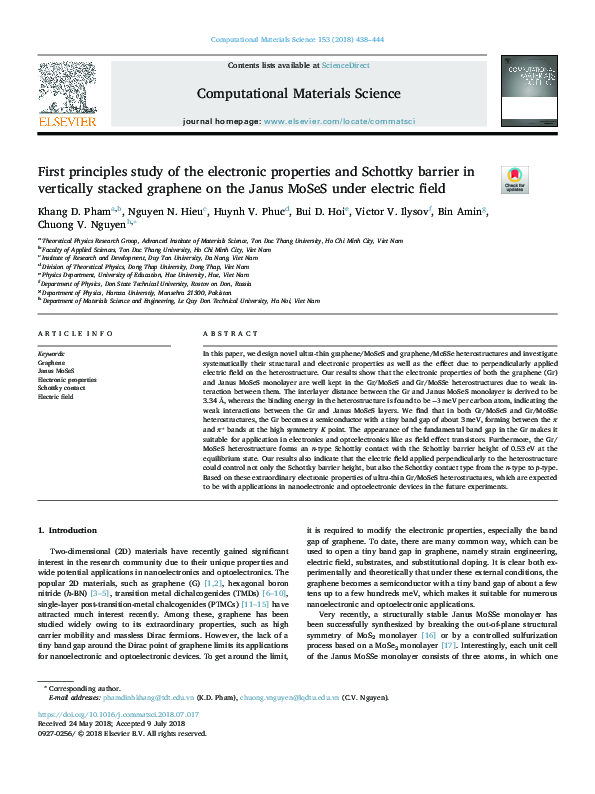 (PDF) A first-principles study of the electronic properties of silicon ...