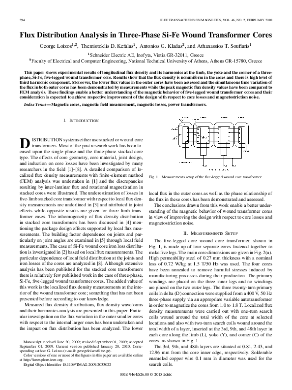 (PDF) Flux Distribution Analysis in Three-Phase Si-Fe Wound Transformer ...