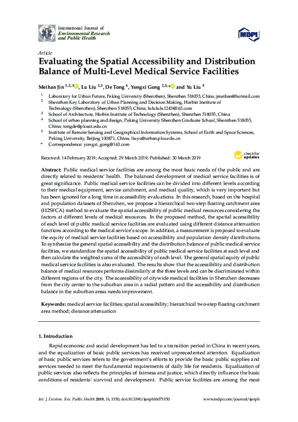 (PDF) Evaluating the Spatial Accessibility and Distribution Balance of ...
