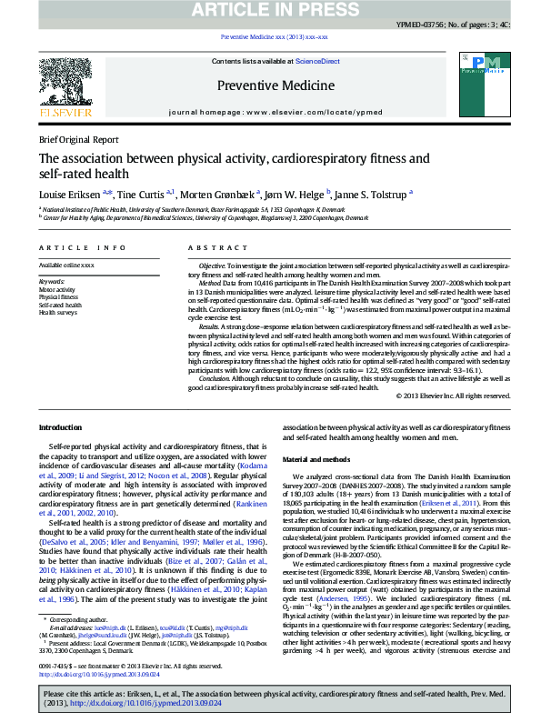(PDF) The association between physical activity, cardiorespiratory ...
