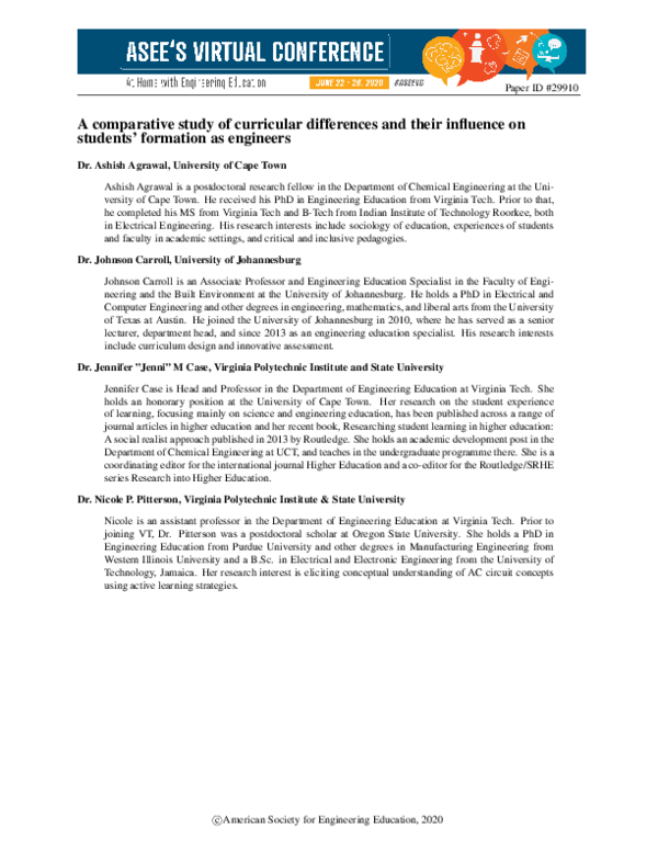 (PDF) A Comparative Study of Curricular Differences and Their Influence ...