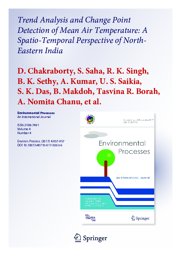 (PDF) Trend Analysis and change point detection of mean temp