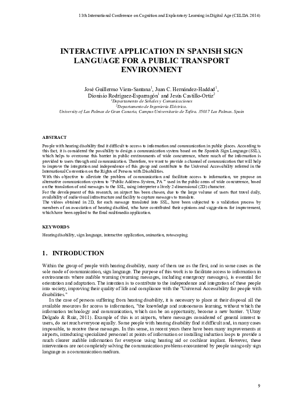 (PDF) Interactive Application in Spanish Sign Language for a Public ...