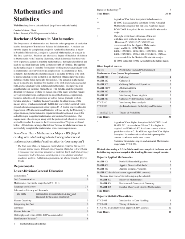 (PDF) Mathematics and Statistics