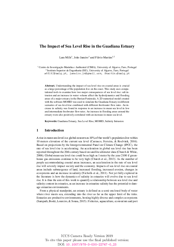 (PDF) The Impact of Sea Level Rise in the Guadiana Estuary