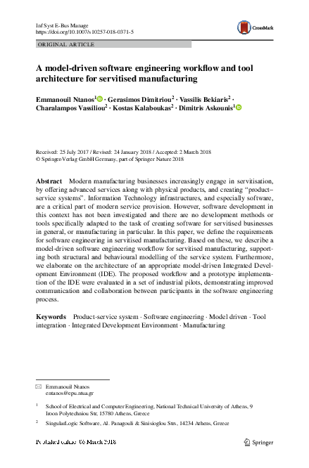 (PDF) A model-driven software engineering workflow and tool ...