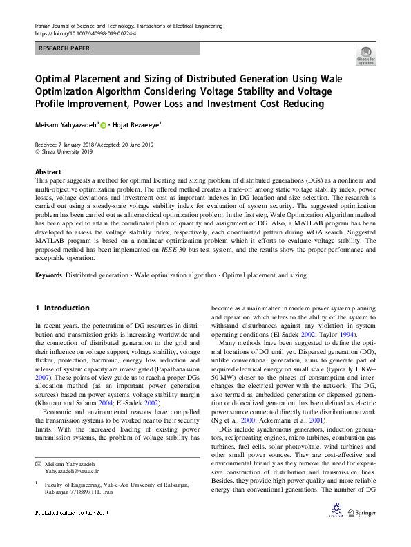 (PDF) Optimal Placement and Sizing of Distributed Generation in Smart ...
