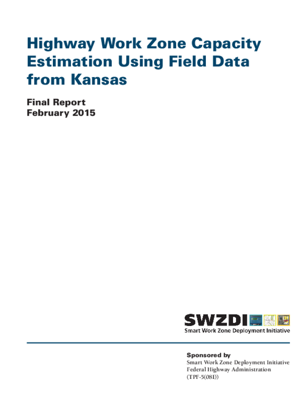 (PDF) Highway work zone capacity estimation using field data from Kansas