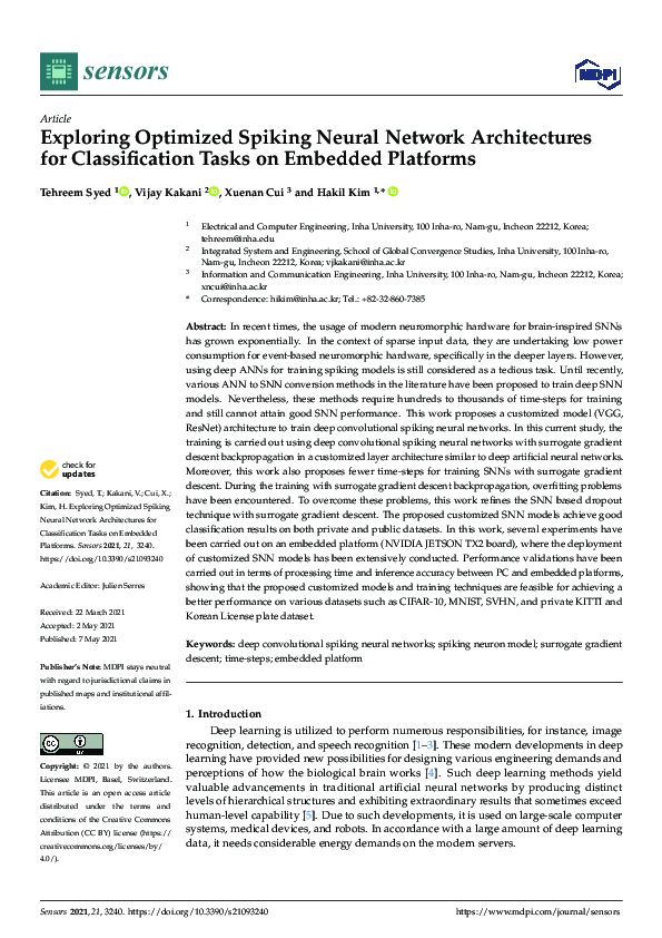 (PDF) Exploring Optimized Spiking Neural Network Architectures for ...
