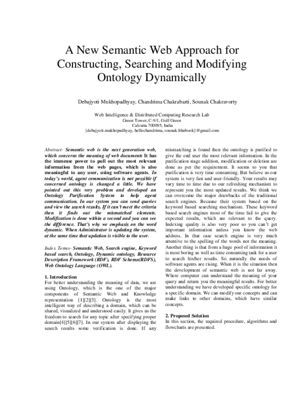 (PDF) A New Semantic Web Approach for Constructing, Searching and ...