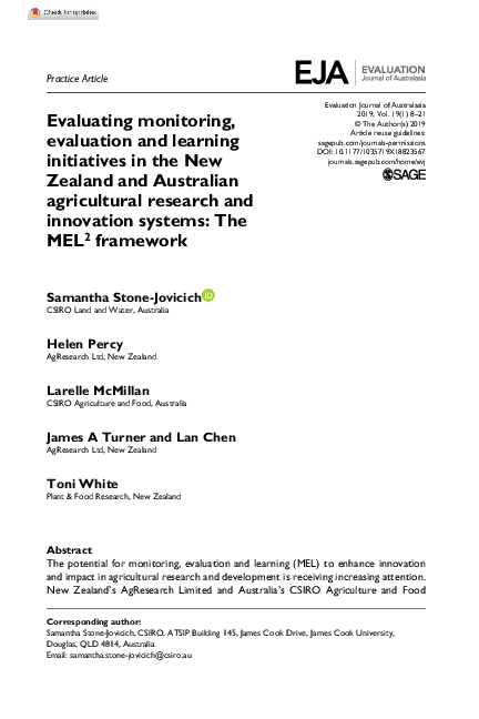 (PDF) Evaluating monitoring, evaluation and learning initiatives in the ...