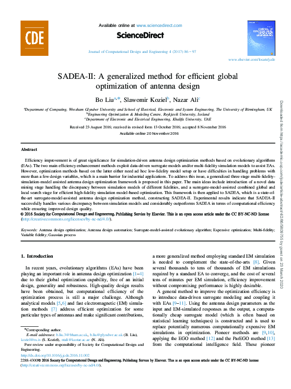 (PDF) SADEA-II: A generalized method for efficient global optimization ...
