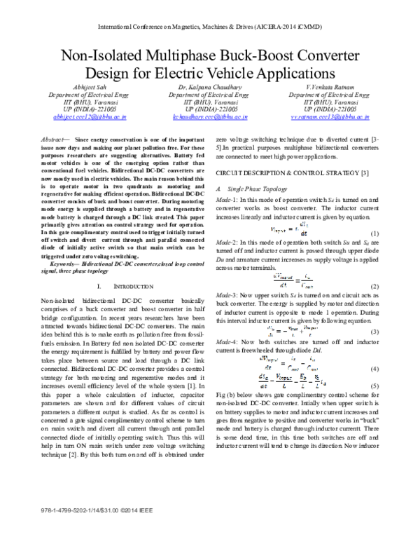 (PDF) Non-isolated multiphase buck-boost converter design for electric ...