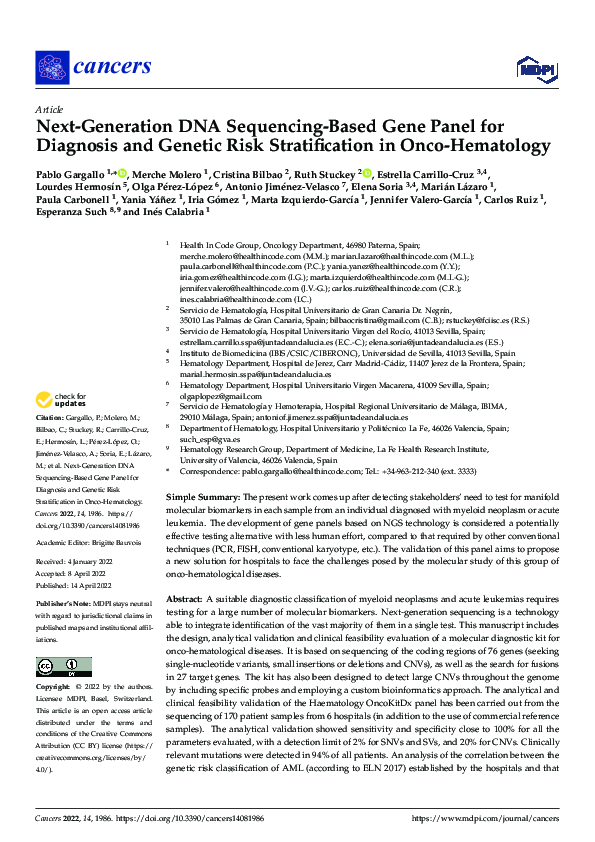 (PDF) Next-Generation DNA Sequencing-Based Gene Panel for Diagnosis and ...